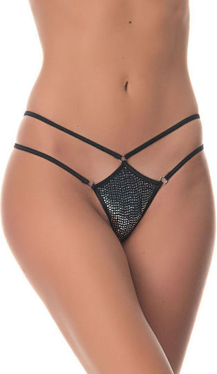 Milena by Paris Femei Sexy Șir de caractere Negru