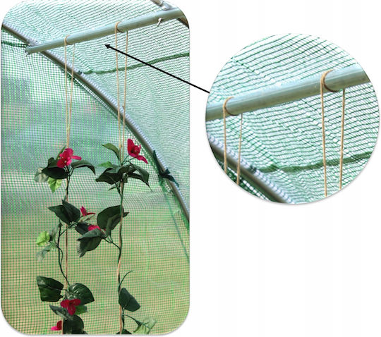 Seră de grădină tip tunel cu cadru metalic 250x400cm 10mp 3 segmente
