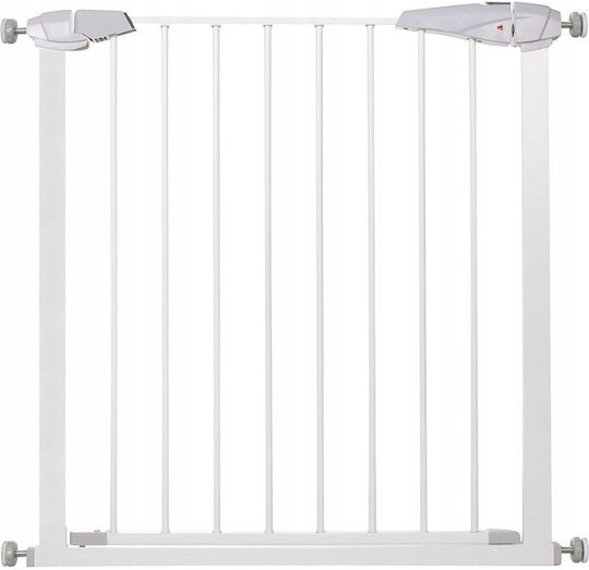 Sicherheitsgitter Treppen Verstellbar 111-120 cm Stahl Weiß