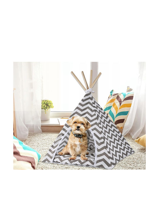Indoor Tent Dogs Cats Rabbits Gray White 50x40x60cm