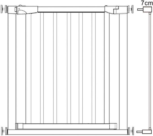 Safety Gate Stairs Adjustable Wooden Steel Frame 82-89cm Black Brown