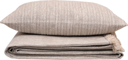 Anna Riska 1453 Armchair Throw Two Sides Chenille 180x150cm Linen