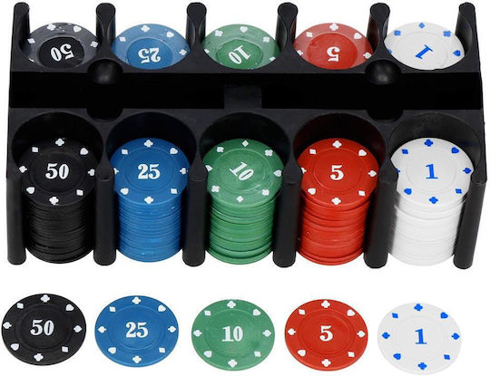 Complex Poker Set 200 Chips Green Mat 2 Decks Cards In Metal Case