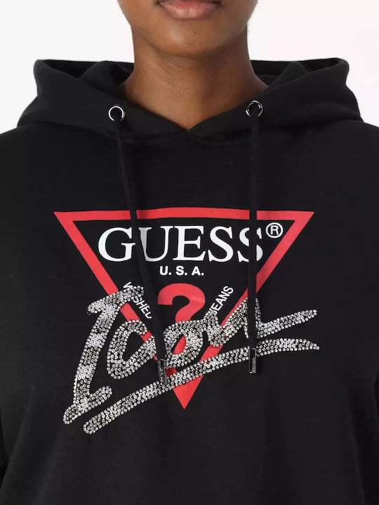 Icon Long Women's Sweatshirt Hooded Black