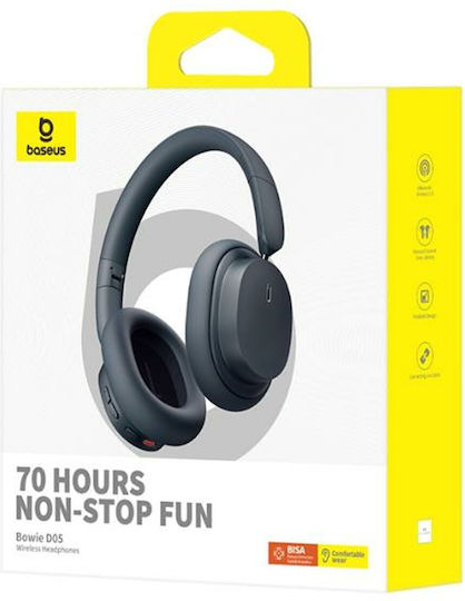 Baseus Bowie D05 Fără fir / Cu fir Over Ear Căști cu 70 ore de Funcționare Negre