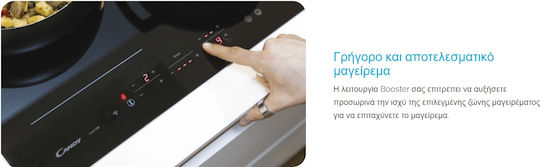 Candy CTP6SC4/E14U Plită cu Inducție Autonom cu Funcție de Blocare 59x52εκ.