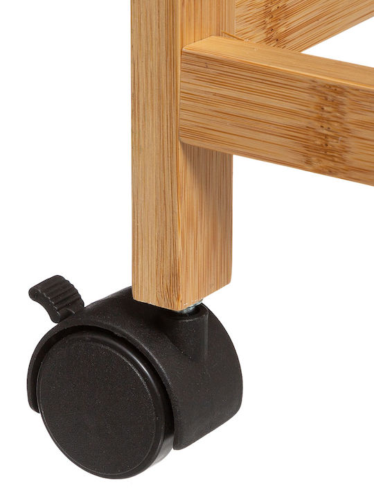 Atmosphera Wooden Kitchen Trolley 4 Tiers Brown 40x22x83cm