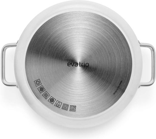 Eva Solo White Line Βαθιά Κατσαρόλα από Αλουμίνιο 7lt / 24cm
