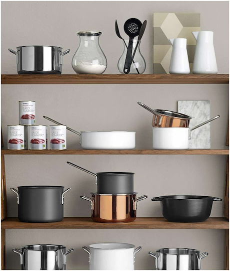 Eva Solo White Line Oală Adâncă Din Aluminiu 2.5lt / 16cm
