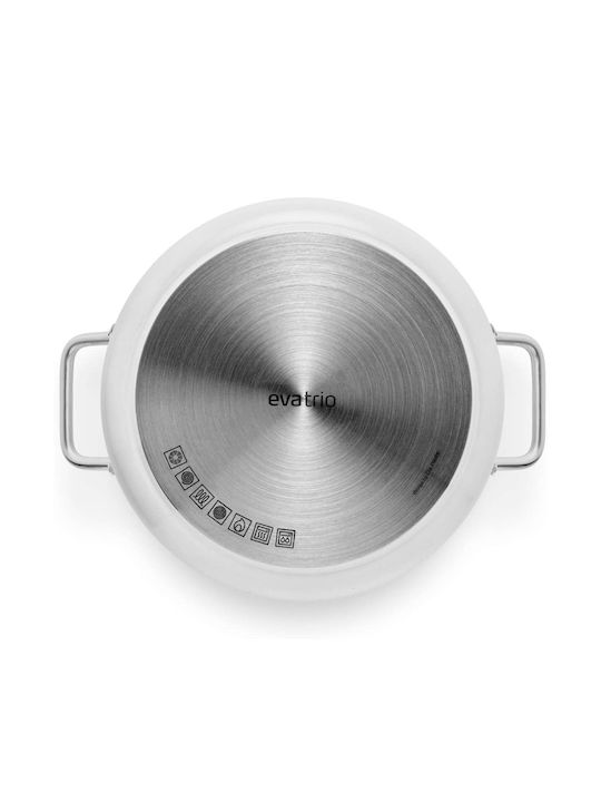 Eva Solo White Line Βαθιά Κατσαρόλα από Αλουμίνιο 4.8lt / 20cm