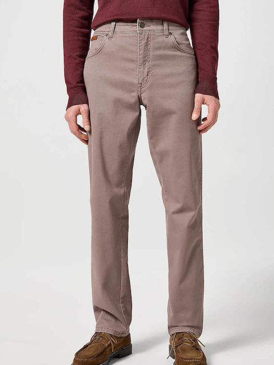 Texas Trousers Elastic in Straight Line Coffee Open