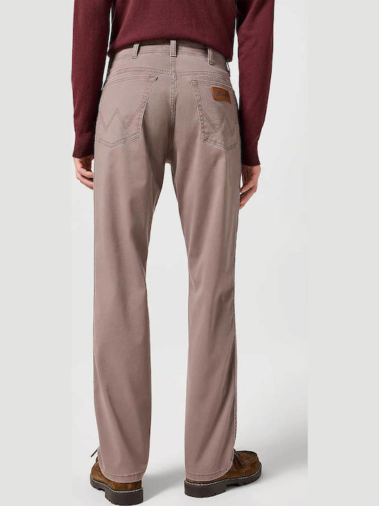 Texas Trousers Elastic in Straight Line Coffee Open