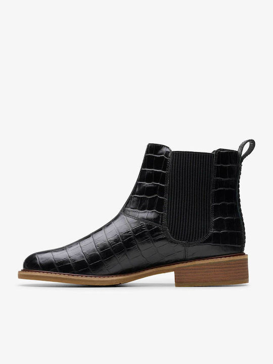 Cologne Arlo Leder Damen Chelsea Stiefeletten Schwarz