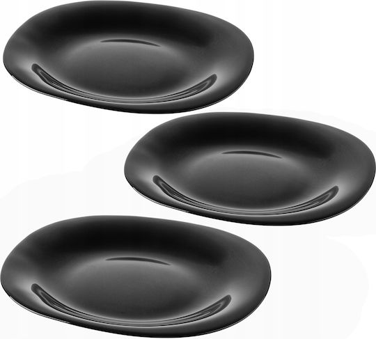 Kadax Dessertteller 21cm Kuchenteller Schwarz Set 3