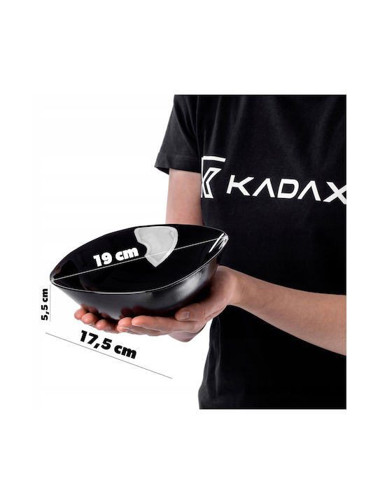 Kadax 6x Купа за салата 19см Стъклени купи Комплект за супа и закуски Черен