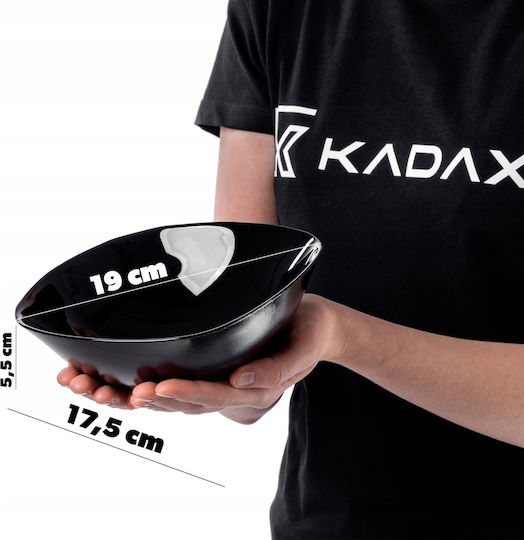 Kadax 6x Salatschüssel 19cm Glasschalen Suppen Snacks Set Schwarz