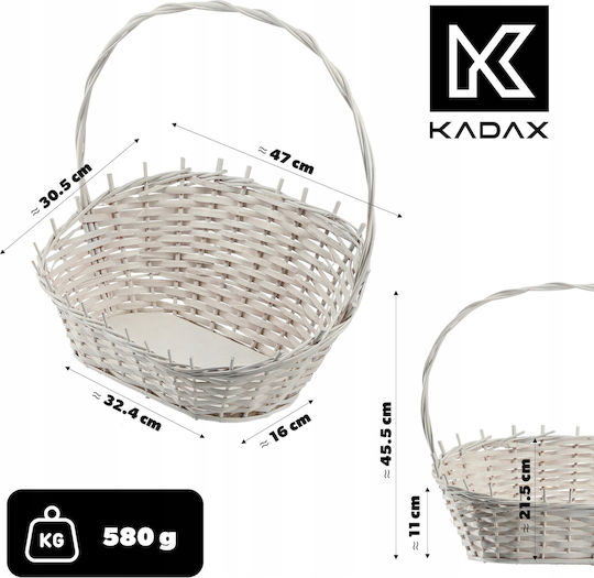 Kadax Weißer Großer Weiden-Geschenkkorb