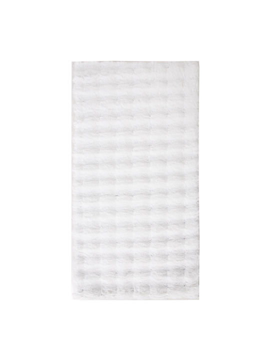 Royal Carpet Bunny Bubble Rug Rectangular White