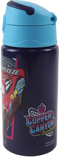 Alouette Παιδικό Παγούρι Disney Cars Αλουμινίου με Καλαμάκι 500ml