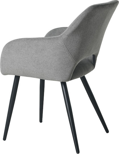 Tiyana Dining Room Fabric Armchair Grey 60.5x55x83cm
