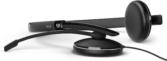 Epos Adapt 165 USB-C II На ушите Мултимедийни слушалки с микрофон и връзка 3,5 мм жак / USB-C в Черен цвят