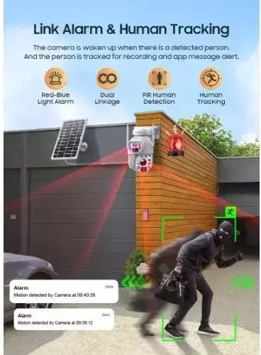 Andowl F599 IP Cameră de Supraveghere 4K Rezistentă la apă Pe baterii cu Comunicare Bidirecțională
