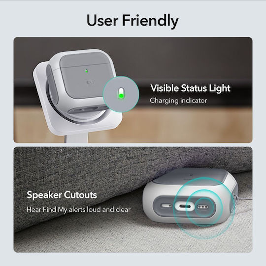 ESR Orbit Halolock Magsafe Hülle Silikon in Weiß Farbe für Apple AirPods 4