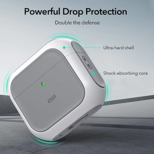 ESR Orbit Halolock Magsafe Hülle Silikon in Weiß Farbe für Apple AirPods 4