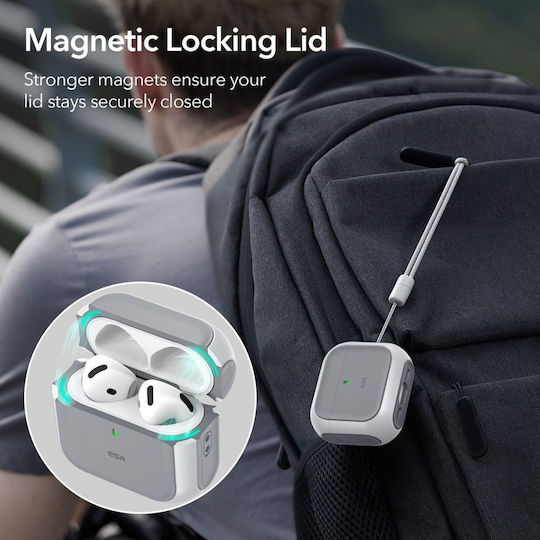 ESR Orbit Halolock Magsafe Hülle Silikon in Weiß Farbe für Apple AirPods 4