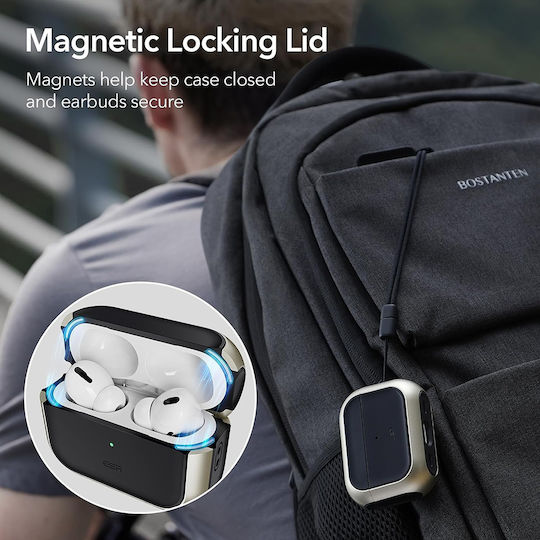 ESR Orbit Halolock Magsafe Hülle Silikon in Schwarz Farbe für Apple AirPods 4