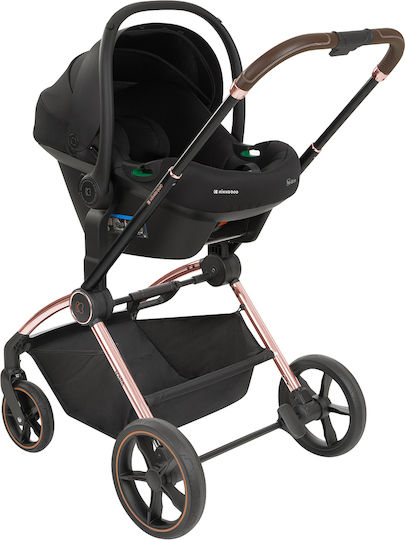 Kikka Boo Kara Adjustable 3 in 1 Baby Stroller Suitable for Newborn Black 10.1kg