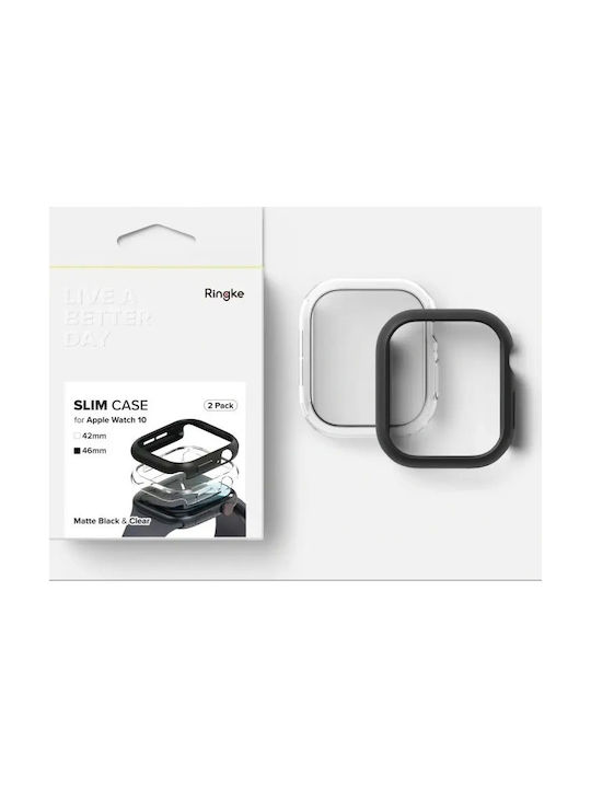 Ringke Slim 2-Pack Πλαστική Θήκη σε Διάφανο χρώμα για Apple Watch 10 46mm