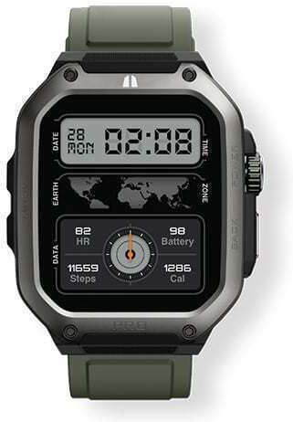 Egoboo GeoLander Smartwatch with Heart Rate Monitor (Green)