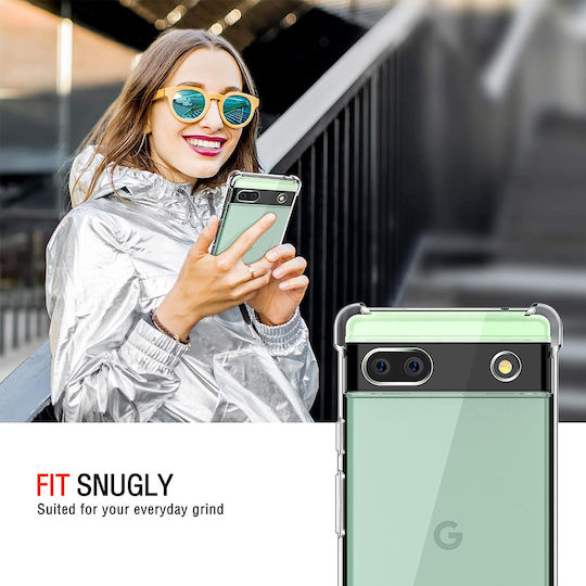 Techsuit Shockproof Clear Back Cover Σιλικόνης Διάφανο (Google Pixel 6a)