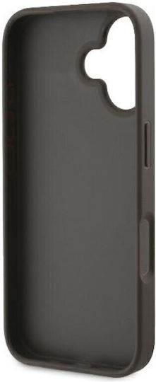 Guess Logo Umschlag Rückseite Synthetisches Leder Braun (iPhone 16)