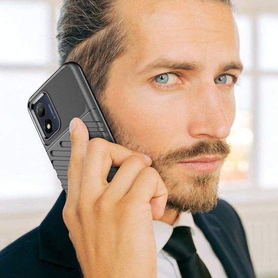 Hurtel Thunder Back Cover Σιλικόνης Μαύρο (Moto E13)