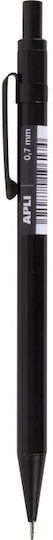 Apli Mechanischer Bleistift Metallisch 0.7mm 1Stück Schwarz