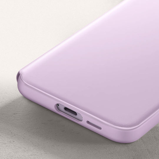 Samsung S View Wallet Cover Synthetic Leather / Plastic Lavender (Galaxy A55)