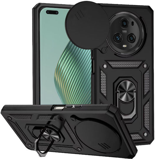 Techsuit Camshield Back Cover Plastic / Silicon Negru (Honor Magic5 Pro)