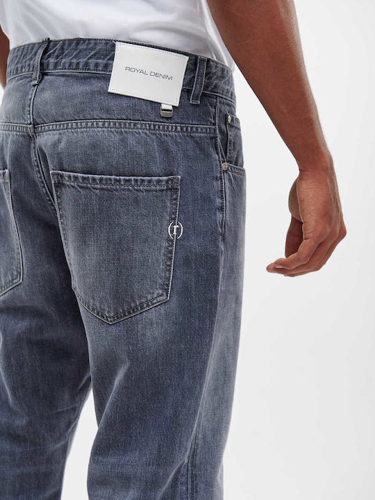 Men's Jeans Pants with Slim Straight Fit Black Denim