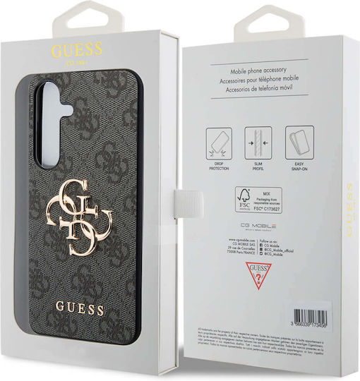 Guess Metal Logo Back Cover Plastic Black (Galaxy S24)