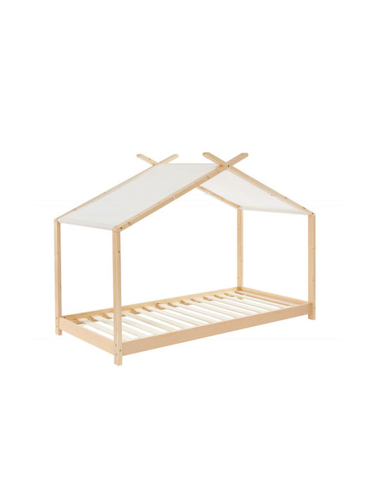 Παιδικό Κρεβάτι Montessori Μονό Μπεζ για Στρώμα 90x200cm