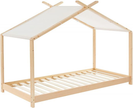 Kinderbett Montessori Einzeln Beige für Matratze 90x200cm