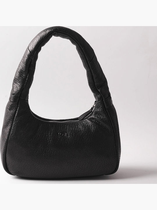 Vollmond Leder Damen Handtasche Schulter / Handtasche Schwarz 24.E.002-26