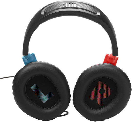 JBL Quantum 100N Over Ear Gaming Headset με σύνδεση 3.5mm Μπλε / Κόκκινο for Nintendo Switch / PC / PS4 / PS5 / XBOX