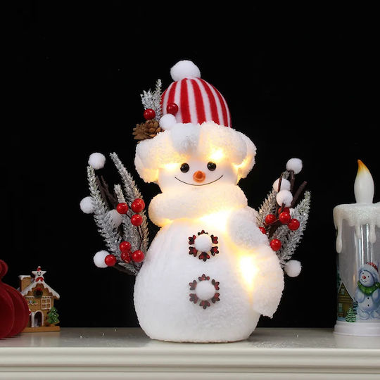 Beleuchtet Weihnachtliche Figur SNowman Höhe 32cm