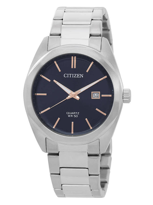 Citizen Ceas Bărbați 41mm Baterie cu Brățară Din Metal Argintie