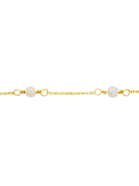 Savvas Design Bracelet made of Gold 14K with Pearls