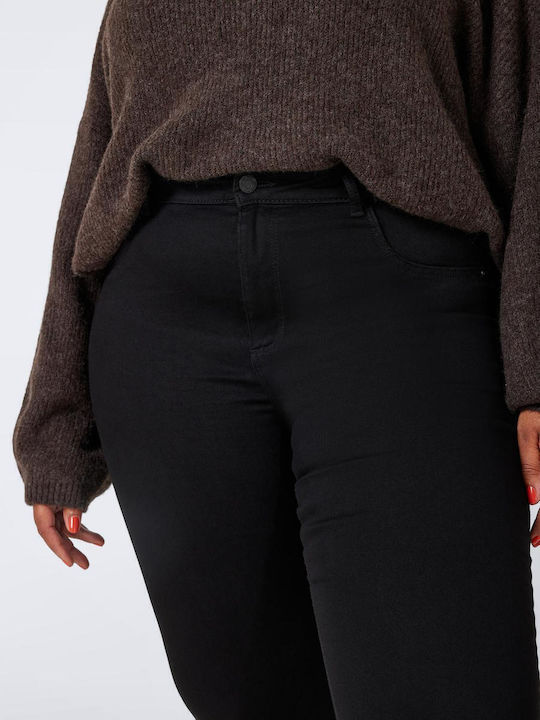 High Waist Women's Jean Trousers in Skinny Fit Black