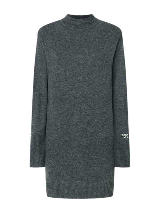 Rochie Mini Tricotată Gri